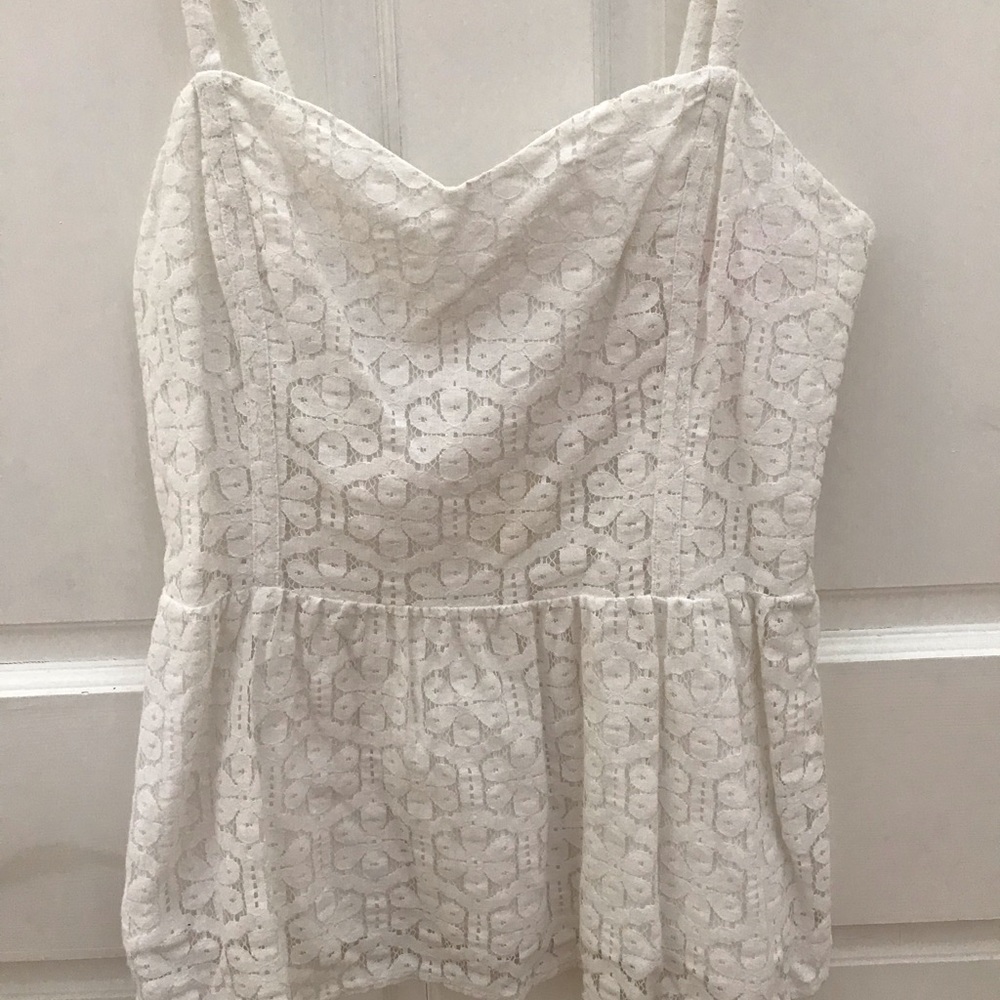 Lilly Pulitzer, White lace tank top